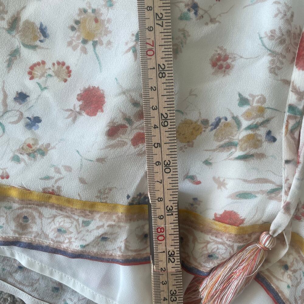 NWT Joie "Weldon" Silk Romper in ivory floral print sz L - Picture 15 of 16